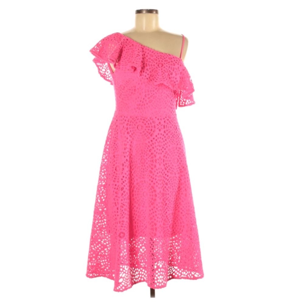 Lilly Pulitzer Callisto One Shoulder Lace Dress 8